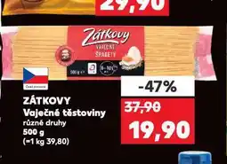 Kaufland Zátkovy vaječné těstoviny nabídka