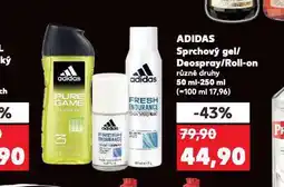 Kaufland Adidas sprchový gel nabídka