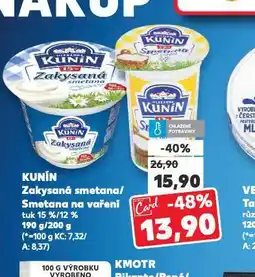 Kaufland Kunín smetana na vaření nabídka