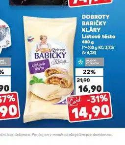 Kaufland Listové těsto nabídka