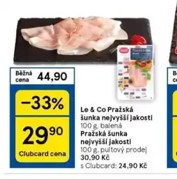 Tesco Pražská šunka nabídka