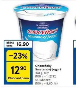 Tesco Choceňský smetanový jogurt nabídka