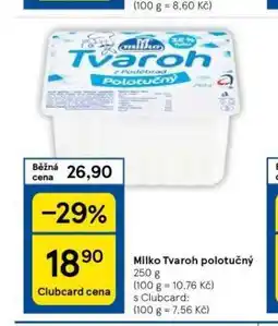Tesco Milko tvaroh nabídka