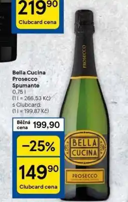 Tesco Bella cucina prosecco spumante nabídka
