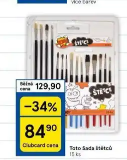 Tesco Toto sada štětců nabídka