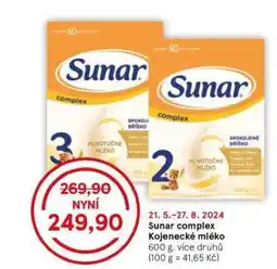 Tesco Sunar kojenecká výživa nabídka