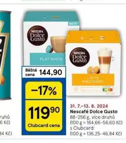 Tesco Kávové kapsle dolce gusto nabídka