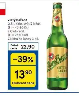 Tesco Pivo zlatý bažant nabídka