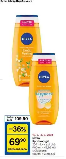 Tesco Nivea sprchový gel nabídka