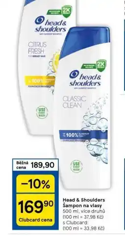 Tesco Head & shoulders šampon na vlasy nabídka