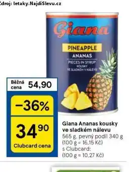 Tesco Giana ananas nabídka