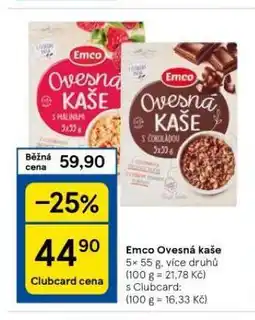 Tesco Emco ovesná kaše nabídka