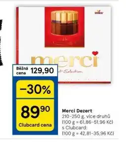 Tesco Merci dezert nabídka
