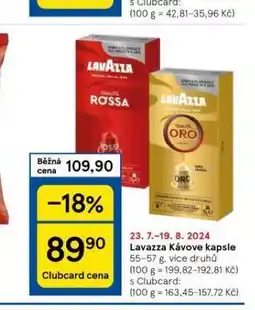 Tesco Lavazza kávové kapsle nabídka