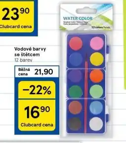 Tesco Vodové barvy se štětcem nabídka