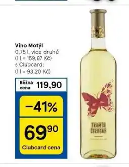 Tesco Víno motýl nabídka