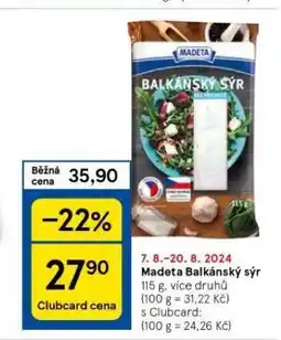 Tesco Madeta balkánský sýr nabídka