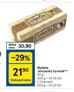 Tesco Madeta jihočeský syreček nabídka