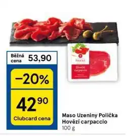 Tesco Hovězí carpaccio nabídka
