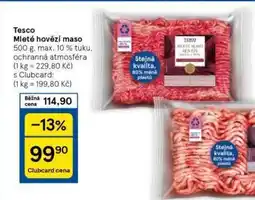 Tesco Mleté hovězí maso nabídka
