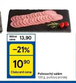 Tesco Polosuchý salám nabídka