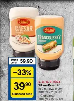 Tesco Vitana dresink nabídka
