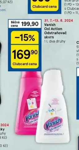 Tesco Vanish oxi action odstraňovač skvrn nabídka