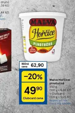 Tesco Malva hořčice nabídka