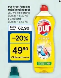 Tesco Pur prostředek na nádobí nabídka