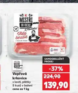 Kaufland Vepřová krkovice s kostí plátky nabídka