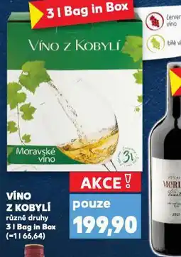 Kaufland Víno z kobylí nabídka