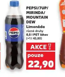 Kaufland Pepsi/7up/mirinda/mountain dew nabídka