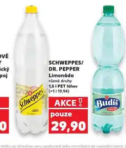 Kaufland Schweppes / dr. pepper limonáda nabídka