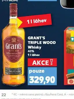 Kaufland Grant´s triple wood whisky nabídka