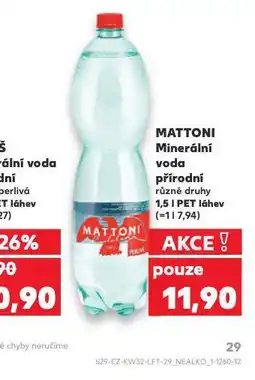 Kaufland Mattoni přírodní nabídka
