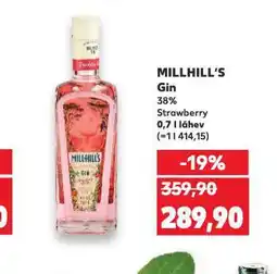 Kaufland Millhill´s gin nabídka