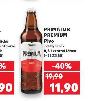Kaufland Pivo primátor premium nabídka