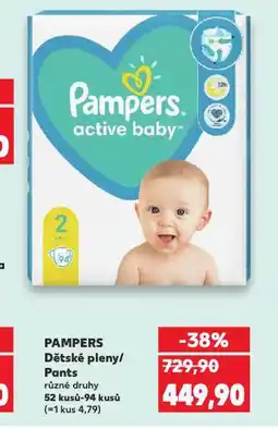 Kaufland Pampers dětské plenky nabídka