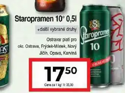 Hruška Pivo staropramen nabídka