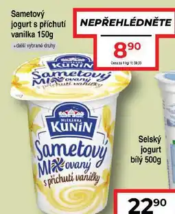 Hruška Kunín sametový jogurt nabídka