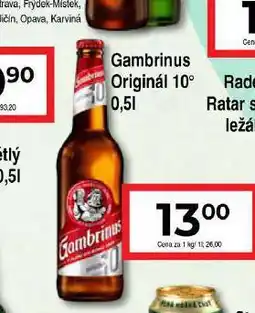 Hruška Pivo gambrinus nabídka