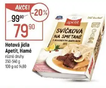 Globus Hotová jídla Apetit, Hamé nabídka