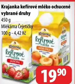 Partner Maloobchodní síť Krajanka kefírové mléko ochucené vybrané druhy nabídka