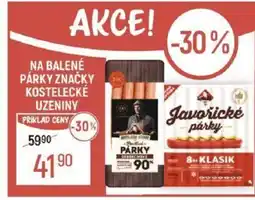 Globus NA BALENÉ PÁRKY ZNAČKY KOSTELECKÉ UZENINY nabídka