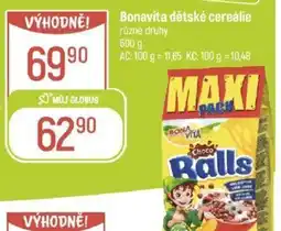 Globus Bonavita dětské cereálie nabídka