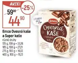 Globus Emco Ovesná kaše a Super kaše nabídka