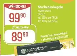 Globus Starbucks kapsle nabídka
