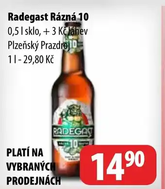 Partner Maloobchodní síť Radegast Rázná 10 nabídka