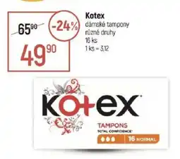 Globus Kotex dámské tampony nabídka