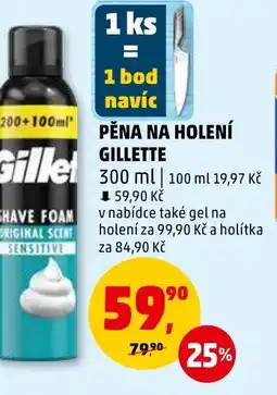 Penny Market PĚNA NA HOLENÍ GILLETTE nabídka